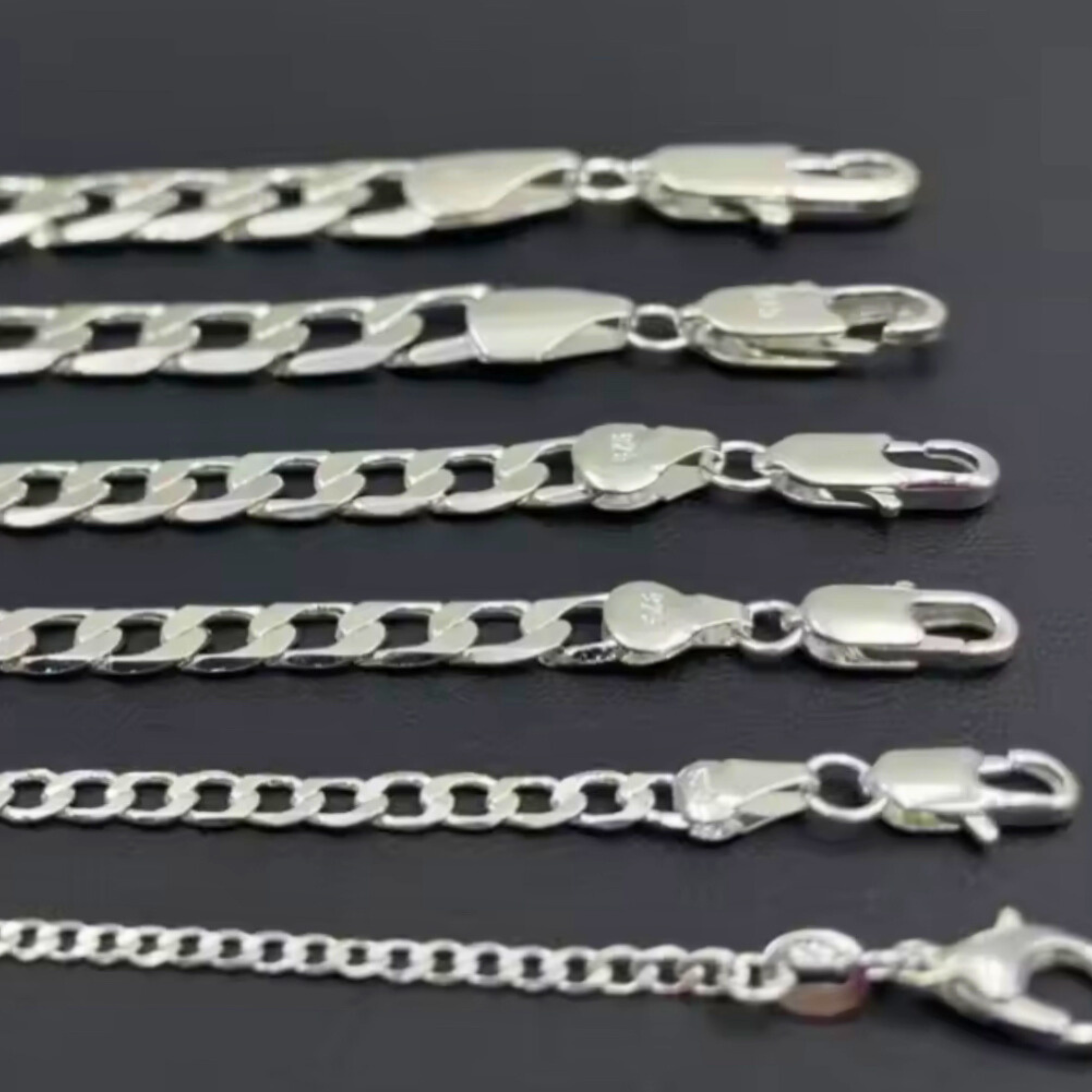 Men’s Silver-Plated Cuban Curb Chain Necklace – Fashion Jewelry
