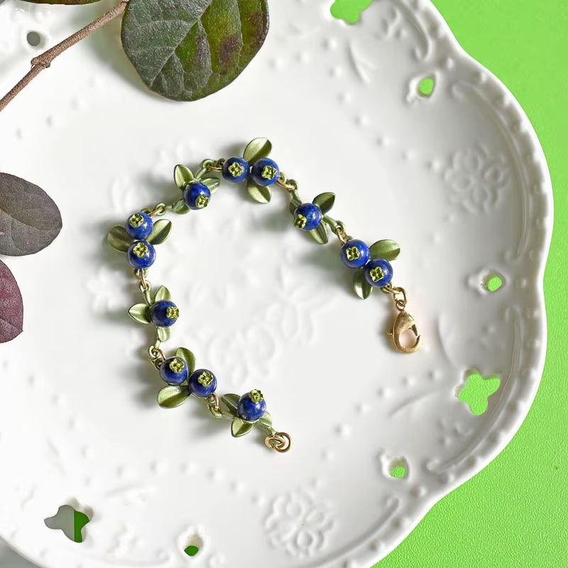 2020 NEW Elegant Retro Freshwater Pearls Plant White Bell Orchid Leaves Flowers Bracelet for Women Party Jewelry Gift